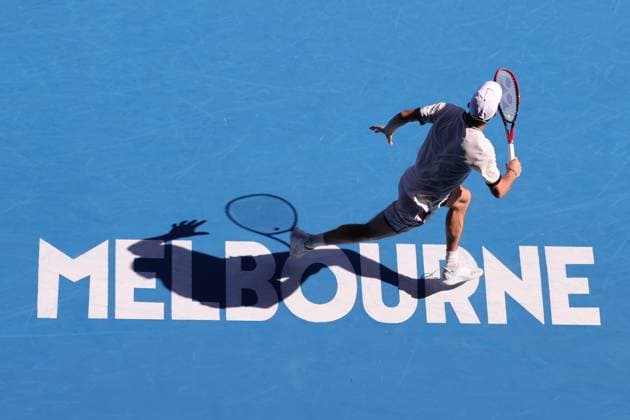 Tommy Paul of USA in action during the Quarter Final match between Tommy Paul of USA and Ben Shelton of USA, Day 10 at the Australian Open Tennis 2023 at Rod Laver Arena, Melbourne, Australia on 25 January 2023. Copyright: xPeterxDovganx 34782177