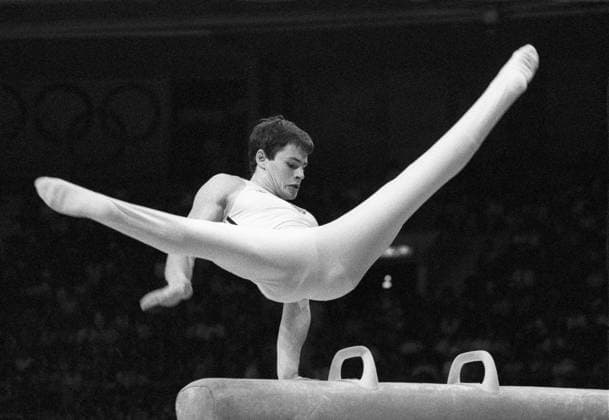 Seoul, Republic of Korea. September 24, 1988. Soviet gymnast Dmitry Bilozerchev, who won a gold medal, performs exercises on horseback at the 1988 Summer Olympics. Valery Zufarov, Igor Utkin TASS5  607248