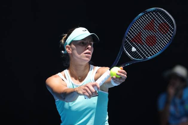 Magda Linette, POL, during quarter finals of 2023 Australian Open in Melbourne, 25 01 2023