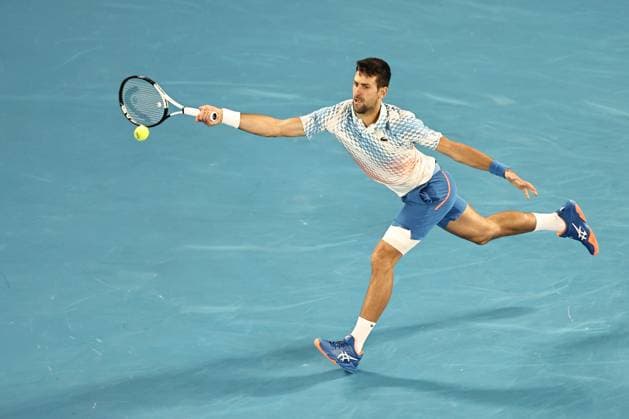 Novak Djokovic, SRB, during quarter finals of 2023 Australian Open in Melbourne, 25 01 2023