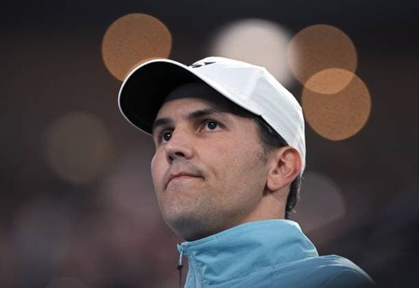 TENNIS AUSTRALIAN OPEN, Stefano Vukov, coach to Elena Rybakina, looks on to Rybakina,during her semi final match against Victoria Azarenka of Belarus at the 2023 Australian Open tennis championship at Melbourne Park in Melbourne, Thursday, January 26, 2023. ( NO ARCHIVING, EDITORIAL USE ONLY, NO USE IN BOOKS WITHOUT CONSENT MELBOURNE VICTORIA AUSTRALIA  Copyright: xJAMESxROSSx 20230126001756750974