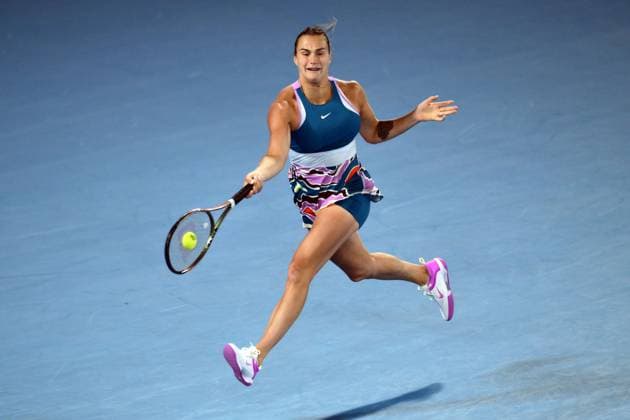 Mandatory Credit: Photo by James Gourley Shutterstock (13736329bp) Aryna Sabalenka of Belarus Australian Open, Day Eleven, Tennis, Melbourne Park, Melbourne, Australia - 26 Jan 2023 Australian Open, Day Eleven, Tennis, Melbourne Park, Melbourne, Australia - 26 Jan 2023 Copyright: xJamesxGourley Shutterstockx 13736329bp