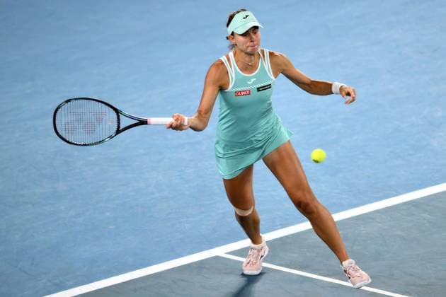 Mandatory Credit: Photo by James Gourley Shutterstock (13736329cd) Magda Linette of Poland Australian Open, Day Eleven, Tennis, Melbourne Park, Melbourne, Australia - 26 Jan 2023 Australian Open, Day Eleven, Tennis, Melbourne Park, Melbourne, Australia - 26 Jan 2023 Copyright: xJamesxGourley Shutterstockx 13736329cd