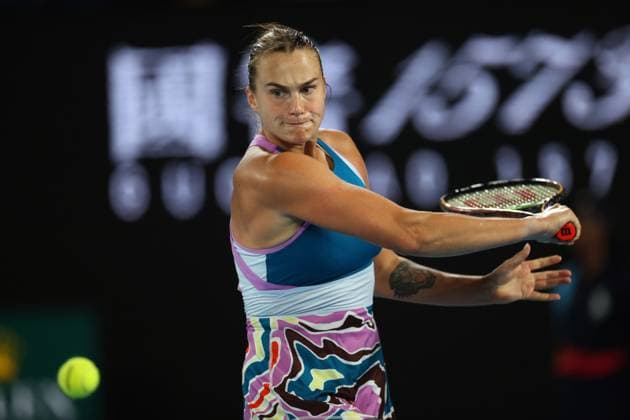 Mandatory Credit: Photo by Ella Ling Shutterstock (13736327bd) Aryna Sabalenka of Belarus Australian Open, Day Eleven, Tennis, Melbourne Park, Melbourne, Australia - 26 Jan 2023 Australian Open, Day Eleven, Tennis, Melbourne Park, Melbourne, Australia - 26 Jan 2023 Copyright: xEllaxLing Shutterstockx 13736327bd