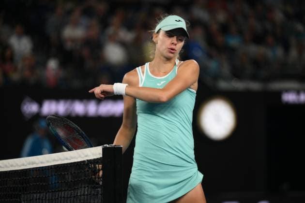 Mandatory Credit: Photo by James Gourley Shutterstock (13736329dm) Magda Linette of Poland Australian Open, Day Eleven, Tennis, Melbourne Park, Melbourne, Australia - 26 Jan 2023 Australian Open, Day Eleven, Tennis, Melbourne Park, Melbourne, Australia - 26 Jan 2023 Copyright: xJamesxGourley Shutterstockx 13736329dm