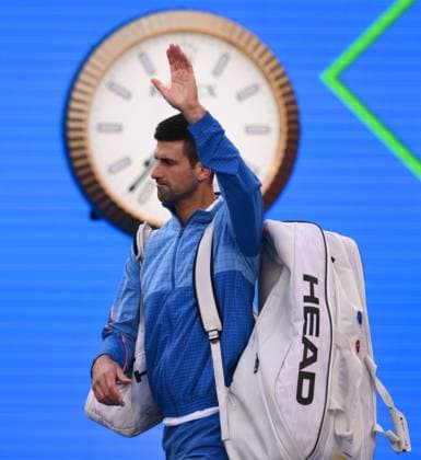 Mandatory Credit: Photo by James Gourley Shutterstock (13736332dj) Novak Djokovic of Serbia Australian Open, Day Twelve, Tennis, Melbourne Park, Melbourne, Australia - 27 Jan 2023 Australian Open, Day Twelve, Tennis, Melbourne Park, Melbourne, Australia - 27 Jan 2023  Copyright: xJamesxGourley Shutterstockx 13736332dj