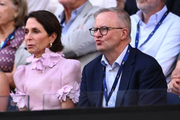 Mandatory Credit: Photo by James Gourley Shutterstock (13736332dr) Australian Prime Minister Anthony Albanese Australian Open, Day Twelve, Tennis, Melbourne Park, Melbourne, Australia - 27 Jan 2023 Australian Open, Day Twelve, Tennis, Melbourne Park, Melbourne, Australia - 27 Jan 2023  Copyright: xJamesxGourley Shutterstockx 13736332dr