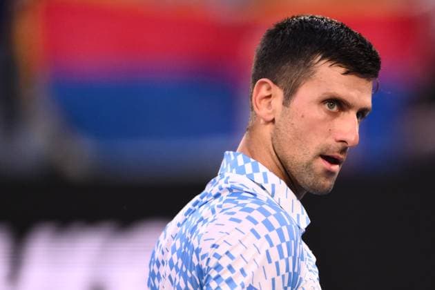 Mandatory Credit: Photo by James Gourley Shutterstock (13736332ee) Novak Djokovic of Serbia Australian Open, Day Twelve, Tennis, Melbourne Park, Melbourne, Australia - 27 Jan 2023 Australian Open, Day Twelve, Tennis, Melbourne Park, Melbourne, Australia - 27 Jan 2023  Copyright: xJamesxGourley Shutterstockx 13736332ee
