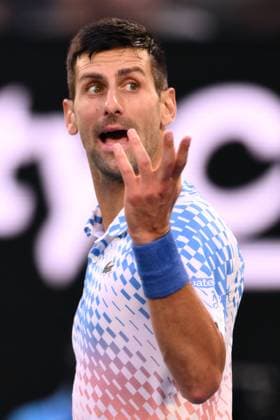 Mandatory Credit: Photo by James Gourley Shutterstock (13736332eg) Novak Djokovic of Serbia Australian Open, Day Twelve, Tennis, Melbourne Park, Melbourne, Australia - 27 Jan 2023 Australian Open, Day Twelve, Tennis, Melbourne Park, Melbourne, Australia - 27 Jan 2023  Copyright: xJamesxGourley Shutterstockx 13736332eg