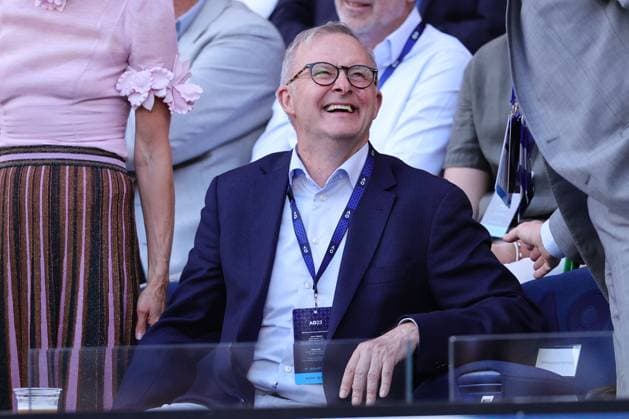 Prime Minister of Australia The Hon Anthony Albanese at the Novak Djokovic of Serbia and Tommy Paul of USA match during the Semi Final match, Day 12 at the Australian Open Tennis 2023 at Rod Laver Arena, Melbourne, Australia on 27 January 2023. Copyright: xPeterxDovganx 34782558