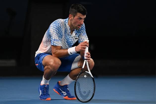 TENNIS AUSTRALIAN OPEN, Novak Djokovic of Serbia during the Men?s semi final match against Tommy Paul of the United States at the 2023 Australian Open tennis championship at Melbourne Park in Melbourne, Friday January 27, 2023. ( NO ARCHIVING, EDITORIAL USE ONLY, NO USE IN BOOKS WITHOUT CONSENT MELBOURNE VICTORIA AUSTRALIA  Copyright: xLUKASxCOCHx 20230127001757122622