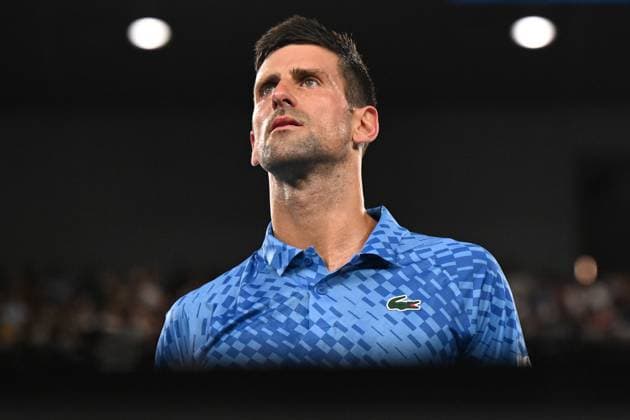 TENNIS AUSTRALIAN OPEN, Novak Djokovic of Serbia between games during the Men?s semi final match against Tommy Paul of the United States at the 2023 Australian Open tennis championship at Melbourne Park in Melbourne, Friday January 27, 2023. ( NO ARCHIVING, EDITORIAL USE ONLY, NO USE IN BOOKS WITHOUT CONSENT MELBOURNE VICTORIA AUSTRALIA  Copyright: xLUKASxCOCHx 20230127001757131348