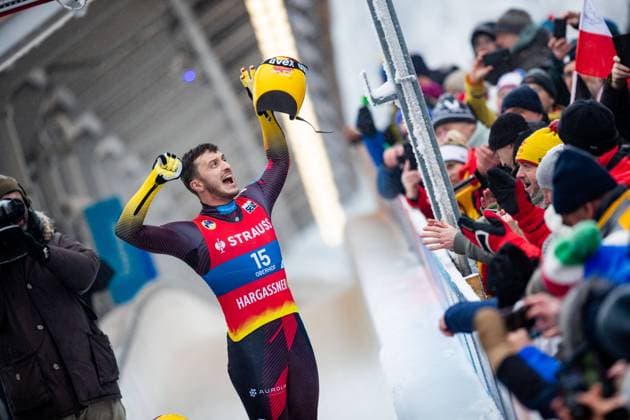 Bilder des Jahres 2023, Sport 01 Januar Sport Bilder des Tages 27.01.2023, GER, Rennrodeln, Saison 22 23, Sprint , Männer Frauen Doppel 6th FIL-Sprint World Championships, Eggert, Toni Benecken, Sascha Oberhof LOTTO Thüringen EISARENA Oberho Thüringen Deutschland *** 27 01 2023, GER, Luge, Season 22 23, Sprint , Men Women Doubles 6th FIL Sprint World Championships, Eggert, Toni Benecken, Sascha Oberhof LOTTO Thüringen EISARENA Oberho Thuringia Germany