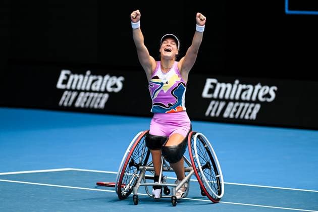 Tennis, Australian Open, Wheelchair, Women, Final, Diede De Groot defeats Yui Kamiji