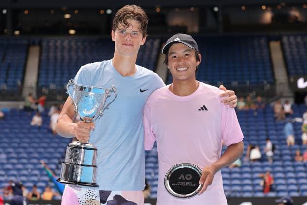 Tennis, Australian Open, Juniors, Final, Alexander Blockx defeats Learner Tien