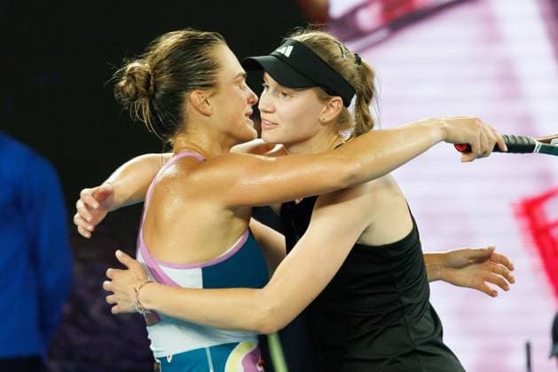 January 28, 2023: 5th seed ARYNA SABALENKA of Belarus celebrates after defeating 22nd seed ELENA RYBAKINA of Kazakhstan on Rod Laver Arena in a Women s Singles Final match on day 13 of the 2023 Australian Open in Melbourne, Australia. Cal Media USA - ZUMAc04_ 20230128_zaf_c04_032 Copyright: xSydneyxLowx