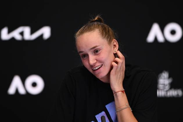 TENNIS AUSTRALIAN OPEN, Elena Rybakina of Kazakhstan attends the post match press conference, PK, Pressekonferenz following her loss to Aryna Sabalenka of Belarus in the Women?s Singles Final at the 2023 Australian Open tennis tournament at Melbourne Park in Melbourne, Saturday, January 28, 2023. ( NO ARCHIVING, EDITORIAL USE ONLY, NO USE IN BOOKS WITHOUT CONSENT MELBOURNE VICTORIA AUSTRALIA  Copyright: xJOELxCARRETTx 20230128001757518648