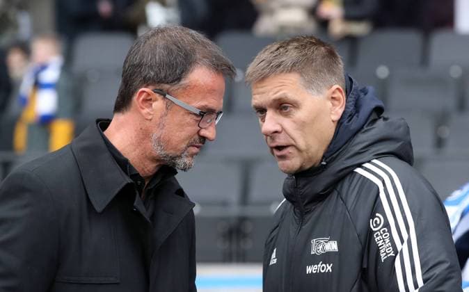 Manager Fredi Bobic, Sports Director Manager Oliver Ruhnert Sports Football Soccer DFL Bundesliga Men 18 Matchday Season 2022 2023 28 01 2023 Hertha BSC Berlin vs 1 FC Union Berlin FCU Derby City Duel