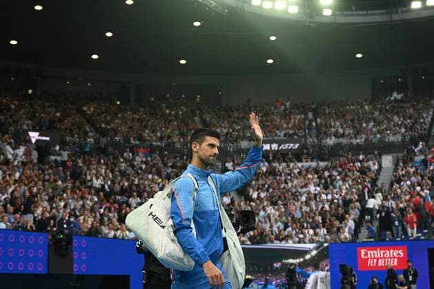 TENNIS AUSTRALIAN OPEN, Novak Djokovic of Serbia walks out on to the court ahead of the Men?s Singles Final against Stefanos Tsitsipas of Greece at the 2023 Australian Open tennis tournament at Melbourne Park in Melbourne, Sunday, January 29, 2023. ( NO ARCHIVING, EDITORIAL USE ONLY, NO USE IN BOOKS WITHOUT CONSENT MELBOURNE VICTORIA AUSTRALIA  Copyright: xLUKASxCOCHx 20230129001757873653