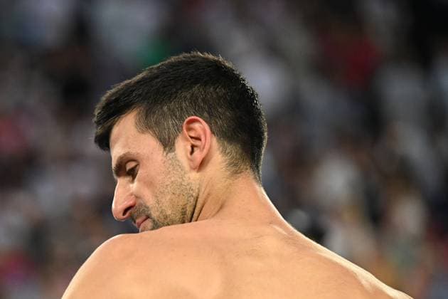 TENNIS AUSTRALIAN OPEN, Novak Djokovic of Serbia during the Men?s Singles Final against Stefanos Tsitsipas of Greece at the 2023 Australian Open tennis tournament at Melbourne Park in Melbourne, Sunday, January 29, 2023. ( NO ARCHIVING, EDITORIAL USE ONLY, NO USE IN BOOKS WITHOUT CONSENT MELBOURNE VICTORIA AUSTRALIA  Copyright: xLUKASxCOCHx 20230129001757880971