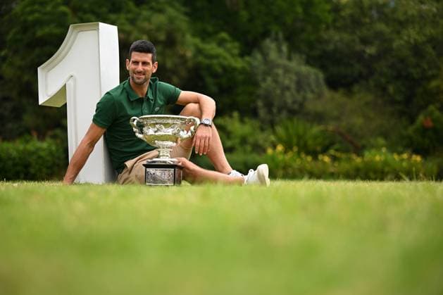 TENNIS AUSTRALIAN OPEN MENS SINGLES WINNER, Novak Djokovic of Serbia poses for a photograph with the Norman Brooks Challenge Cup following his win in the men?s singles final in the 2023 Australian Open tennis tournament, at Government House in Melbourne, Monday, January 30, 2023. ( NO ARCHIVING, EDITORIAL USE ONLY, NO USE IN BOOKS WITHOUT CONSENT MELBOURNE VICTORIA AUSTRALIA  Copyright: xJAMESxROSSx 20230130001758158630
