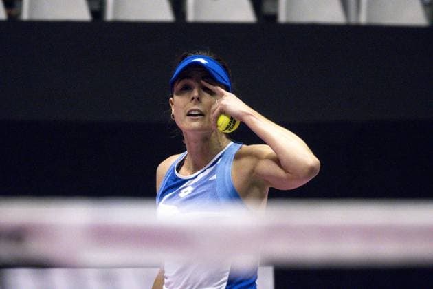 Sport Bilder des Tages La joueuse de tennis Alize Cornet (FRA) lors de l Open 6eme sens Immobilier MÃ tropole de Lyon 2023, tournoi de tennis fÃ minin WTA, Tennis Damen 250 de Caroline Garcia, Lyon 30 01 2022 TENNIS : Open 6eme Sens Immobilier Lyon Metropole - 30 01 2023 SandrineThesillat Panoramic 