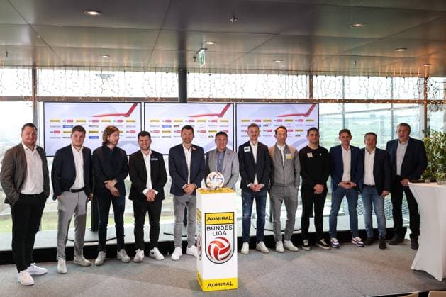 SOCCER - BL, press conference, PK, Pressekonferenz VIENNA,AUSTRIA,31.JAN.23 - SOCCER - ADMIRAL Bundesliga, spring season kickoff, press conference. Image shows sporting director Stefan Koeck (Wattens), sporting director Alexander Schneider (A.Lustenau), sporting director Georg Festetics (Altach), sporting director Andreas Schicker (Sturm), sporting director Markus Katzer (Rapid), vice president Christian Puff (WAC), sporting director Thomas Reifeltshammer (Ried), sporting director Manuel Ortlechner (A.Wien), sporting director Dino Buric (LASK), sporting director Christoph Freund (RBS), sporting director Matthias Imhof (A.Klagenfurt) and chairman Erich Korherr (Hartberg).  GEPAxpictures xArminxRauthner