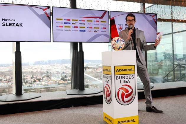 SOCCER - BL, press conference, PK, Pressekonferenz VIENNA,AUSTRIA,31.JAN.23 - SOCCER - ADMIRAL Bundesliga, spring season kickoff, press conference. Image shows Mathias Slezak (Bundesliga).  GEPAxpictures xArminxRauthner