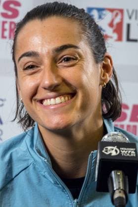 La joueuse de tennis francaise Caroline Garcia en confÃ rence de presse apres sa victoire du jour - Open 6eme sens Immobilier MÃ tropole de Lyon 2023, tournoi de tennis fÃ minin WTA, Tennis Damen 250 de Caroline Garcia, Lyon 31 01 2022 - TENNIS : Open 6eme Sens Immobilier Lyon Metropole - 31 01 2023 SandrineThesillat Panoramic 