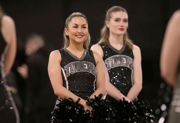 the Towers cheergirls in action Basketball Men BBL on Sat 21 01 2023 Hamburg Towers Löwen Braunschweig 83 92