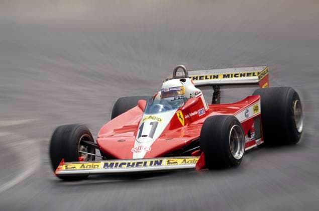 Jod Scheckter fährt in Zandvoort 1979 auf Plat 2 und in der Weltmeisterschaft 1979 im Ferrari 3.0F12 auf Platz 1 *** Jod Scheckter finishes 2nd in Zandvoort 1979 and 1st in the 1979 World Championship in the Ferrari 3 0F12