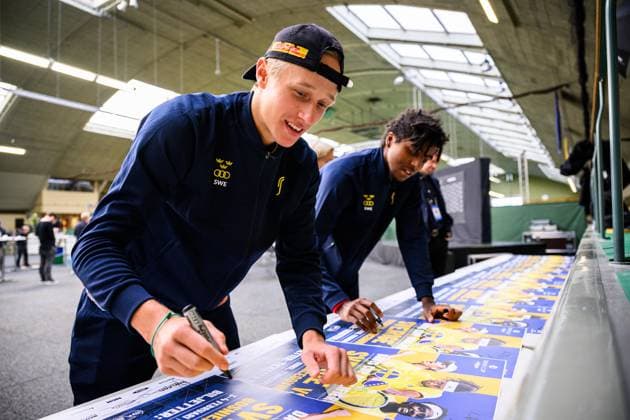 Sport Themen der Woche KW05 Sport Bilder des Tages 230202 Leo Borg and Elias Ymer of Sweden during the Davis Cup draw between Sweden and Bosnia and Herzegovina on February 2, 2023 in Stockholm. Photo: Jesper Zerman BILDBYRAN COP 234 JZ0326 tennis davis cup sverige bosnien bosnien-hercegovina sweden bosnia bosnia and herzegovina bosnia herzegovina bbeng *** 230202 Leo Borg and Elias Ymer of Sweden during the Davis Cup draw between Sweden and Bosnia and Herzegovina on February 2, 2023 in Stockholm Photo Jesper Zerman BILDBYRAN COP 234 JZ0326 tennis davis cup sweden bosnia bosnia herzegovina sweden bosnia bosnia and herzegovina bosnia herzegovina bbeng,  Copyright: JESPERxZERMAN BB230202JZ012