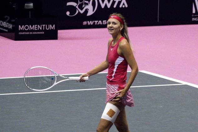 La joueuse de tennis belge Maryna Zanevska gagne 3-6 6-1 6-2 en quart de finale face Ã la russe Anastasia Potapova - Open 6eme sens Immobilier MÃ tropole de Lyon 2023, tournoi de tennis fÃ minin WTA, Tennis Damen 250 de Caroline Garcia, Lyon 03 02 2022 - TENNIS : Open 6eme Sens Immobilier Lyon Metropole - 03 02 2023 SandrineThesillat Panoramic 