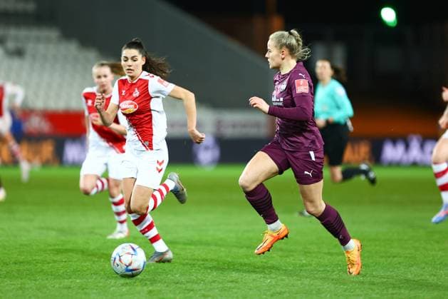 Antonia Baass SGS Essen, 07 GER, SGS Essen vs 1 FC Koeln, Football, Womens Bundesliga, 11 Matchday, Season 2022 2023, 03 02 2023 DFL REGULATES PROHIBIT ANY USE OF PHOTOGRAPHS AS IMAGE SEQUENCES AND OR QUASI VIDEO GER, SGS Essen vs 1 FC Koeln, Football, Womens Bundesliga, 11 Matchday, Season 2022 2023, 03 02 2023 Essen Copyright: xEibner-Pressefoto AntxPalmerx EP_APR