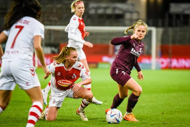 Antonia Baaß SGS Essen vs 1 FC Köln 03 02 2023 Antonia Baaß 11 matchday of the Flyeralarm Womens Bundesliga season 2022 2023 SGS Essen vs 1 FC Köln on 3 February 2023 at the stadium on Hafenstraße in Essen North Rhine Westphalia Germany