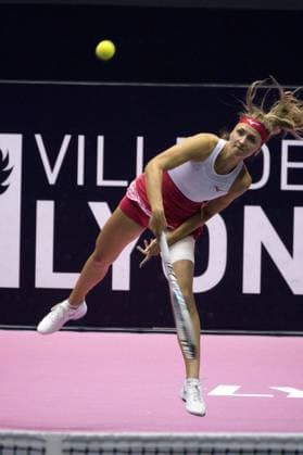 La joueuse de tennis belge Maryna Zanevska en 1 2 finale face Ã l amÃ ricaine Alycia Parks - Open 6eme sens Immobilier MÃ tropole de Lyon 2023, tournoi de tennis fÃ minin WTA, Tennis Damen 250 de Caroline Garcia, Lyon 04 02 2022 - TENNIS : Open 6eme Sens Immobilier Lyon Metropole - 04 02 2023 SandrineThesillat Panoramic 