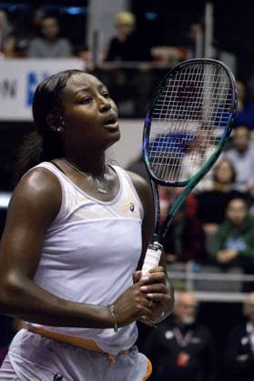 La joueuse de tennis amÃ ricaine Alycia Parks remporte son match face Ã la Maryna Zanevska et atteint sa premiere finale - Open 6eme sens Immobilier MÃ tropole de Lyon 2023, tournoi de tennis fÃ minin WTA, Tennis Damen 250 de Caroline Garcia, Lyon 04 02 2022 - TENNIS : Open 6eme Sens Immobilier Lyon Metropole - 04 02 2023 SandrineThesillat Panoramic 