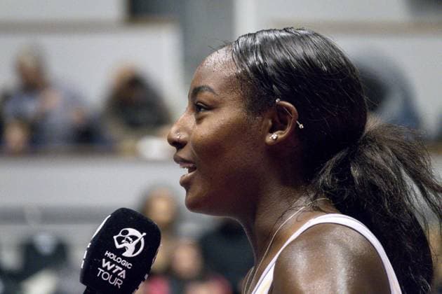 La joueuse de tennis amÃ ricaine Alycia Parks remporte son match face Ã la Maryna Zanevska et atteint sa premiere finale - Open 6eme sens Immobilier MÃ tropole de Lyon 2023, tournoi de tennis fÃ minin WTA, Tennis Damen 250 de Caroline Garcia, Lyon 04 02 2022 - TENNIS : Open 6eme Sens Immobilier Lyon Metropole - 04 02 2023 SandrineThesillat Panoramic 