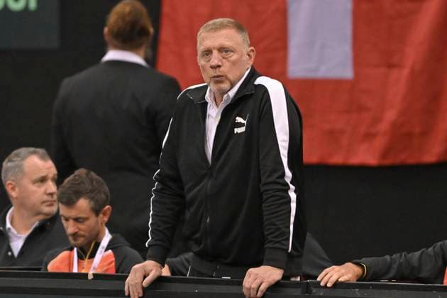 Boris Becker dissatisfied disappointed dejected frustrated, 04 02 2023 Tennis Davis Cup Germany vs Switzerland , Arena Trier, Trier, DFB DFL REGULATIONS PROHIBIT ANY USE OF PHOTOGRAPHS AS IMAGE SEQUENCES AND OR QUASI VIDEO Rheinland Pfalz Germany Copyright: xpepphotox xHorstxMauelshagenx pep00321, pep_20230204_hm