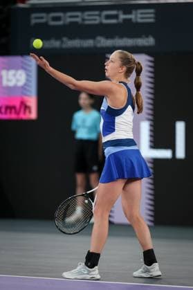 TENNIS - WTA, Tennis Damen Upper Austria Ladies Linz LINZ,AUSTRIA,05.FEB.23 - TENNIS - WTA Tour, Upper Austria Ladies Linz, qualification. Image shows Sinja Kraus (AUT).  GEPAxpictures xManfredxBinder