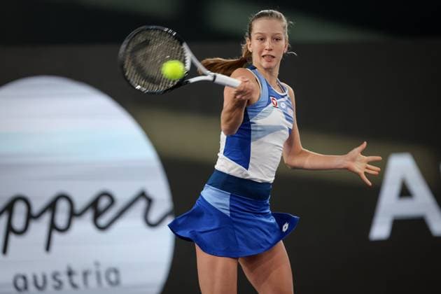 TENNIS - WTA, Tennis Damen Upper Austria Ladies Linz LINZ,AUSTRIA,05.FEB.23 - TENNIS - WTA Tour, Upper Austria Ladies Linz, qualification. Image shows Sinja Kraus (AUT).  GEPAxpictures xManfredxBinder