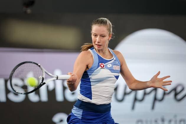 TENNIS - WTA, Tennis Damen Upper Austria Ladies Linz LINZ,AUSTRIA,05.FEB.23 - TENNIS - WTA Tour, Upper Austria Ladies Linz, qualification. Image shows Sinja Kraus (AUT).  GEPAxpictures xManfredxBinder