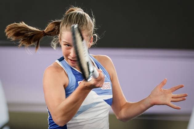 TENNIS - WTA, Tennis Damen Upper Austria Ladies Linz LINZ,AUSTRIA,05.FEB.23 - TENNIS - WTA Tour, Upper Austria Ladies Linz, qualification. Image shows Sinja Kraus (AUT).  GEPAxpictures xManfredxBinder
