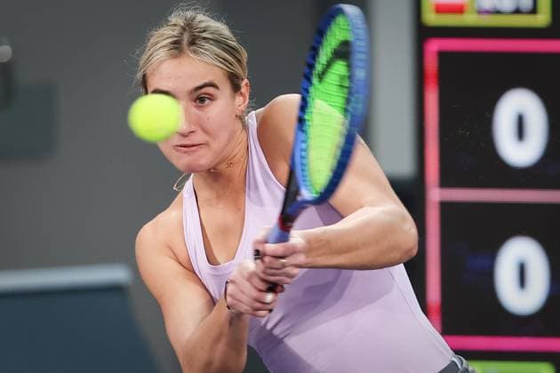 TENNIS - WTA, Tennis Damen Upper Austria Ladies Linz LINZ,AUSTRIA,05.FEB.23 - TENNIS - WTA Tour, Upper Austria Ladies Linz, qualification. Image shows Alina Michalitsch (AUT).  GEPAxpictures xManfredxBinder