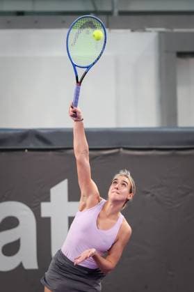 TENNIS - WTA, Tennis Damen Upper Austria Ladies Linz LINZ,AUSTRIA,05.FEB.23 - TENNIS - WTA Tour, Upper Austria Ladies Linz, qualification. Image shows Alina Michalitsch (AUT).  GEPAxpictures xManfredxBinder