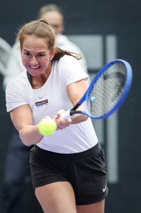 TENNIS - WTA, Tennis Damen Upper Austria Ladies Linz LINZ,AUSTRIA,05.FEB.23 - TENNIS - WTA Tour, Upper Austria Ladies Linz, qualification. Image shows Melanie Klaffner (AUT).  GEPAxpictures xManfredxBinder