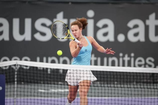 TENNIS - WTA, Tennis Damen Upper Austria Ladies Linz LINZ,AUSTRIA,05.FEB.23 - TENNIS - WTA Tour, Upper Austria Ladies Linz, qualification. Image shows Johanna Hiesmair (AUT).  GEPAxpictures xManfredxBinder