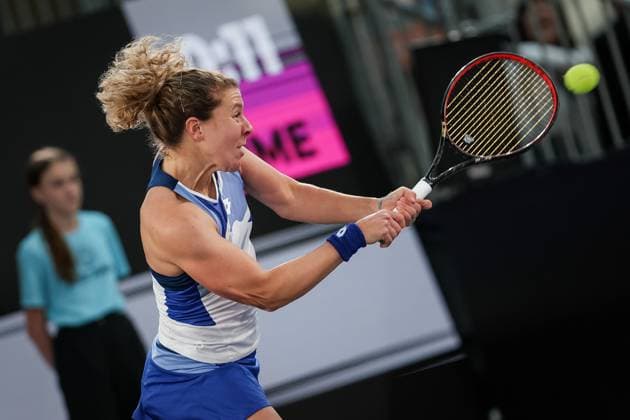TENNIS - WTA, Tennis Damen Upper Austria Ladies Linz LINZ,AUSTRIA,05.FEB.23 - TENNIS - WTA Tour, Upper Austria Ladies Linz, qualification. Image shows Anna Lena Friedsam (GER).  GEPAxpictures xManfredxBinder