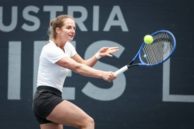 TENNIS - WTA, Tennis Damen Upper Austria Ladies Linz LINZ,AUSTRIA,05.FEB.23 - TENNIS - WTA Tour, Upper Austria Ladies Linz, qualification. Image shows Melanie Klaffner (AUT).  GEPAxpictures xManfredxBinder