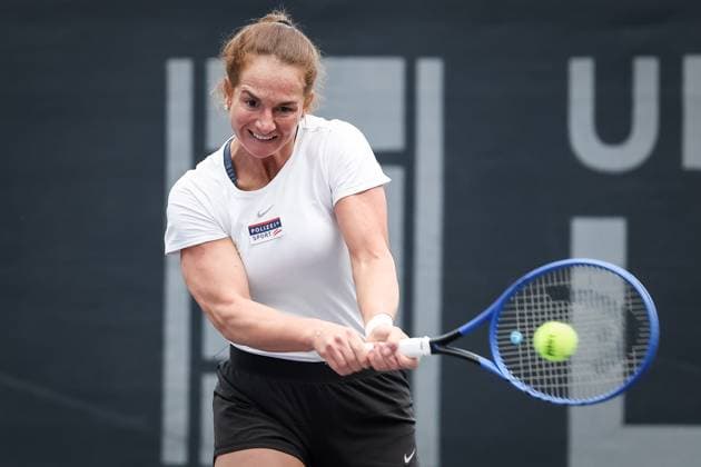 TENNIS - WTA, Tennis Damen Upper Austria Ladies Linz LINZ,AUSTRIA,05.FEB.23 - TENNIS - WTA Tour, Upper Austria Ladies Linz, qualification. Image shows Melanie Klaffner (AUT).  GEPAxpictures xManfredxBinder
